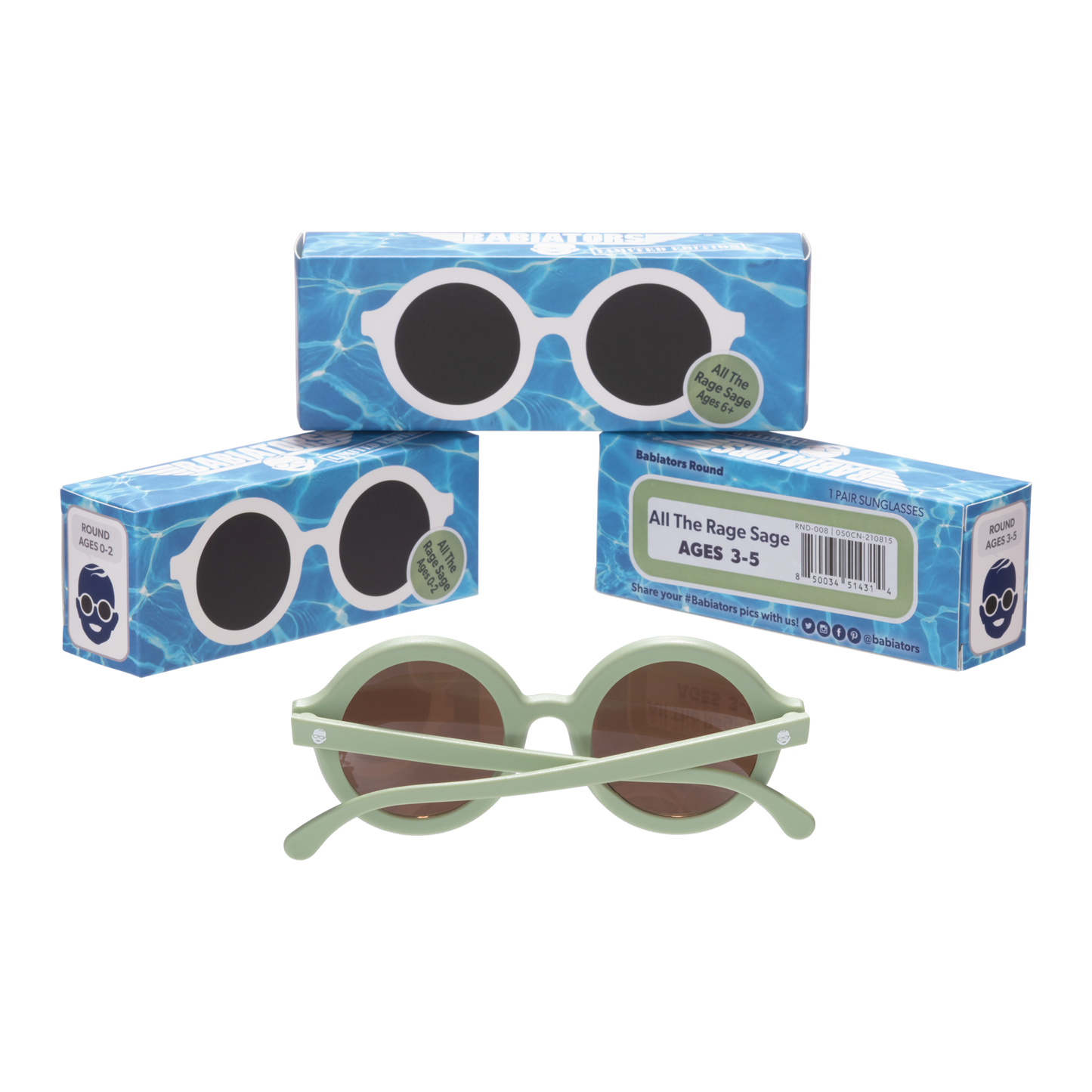 Euro Round Sunglasses | "All The Rage Sage" - Babiators Canada