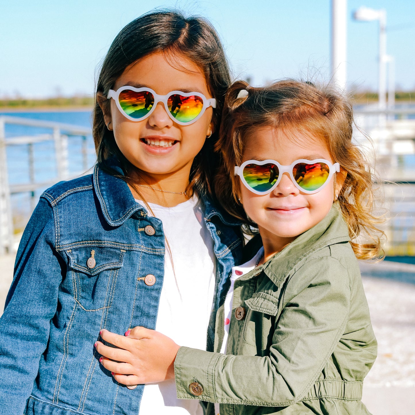 Non-Polarized Mirrored Heart Sunglasses | The Rainbow - Babiators Canada