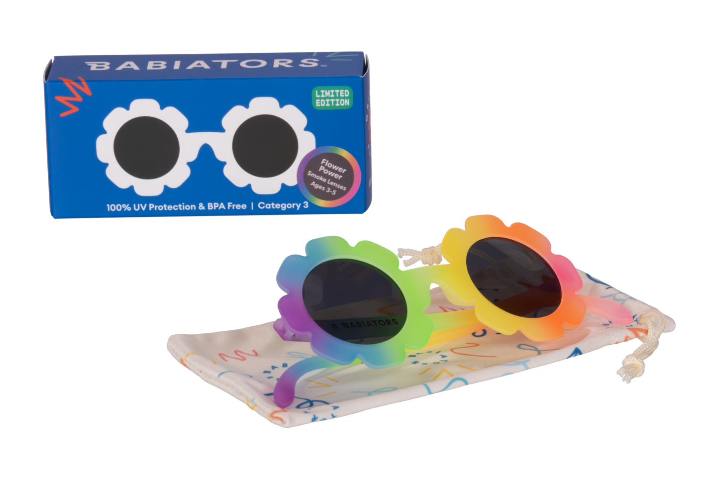 Rainbow Collection Flower Sunglasses l Flower Power - Babiators Canada