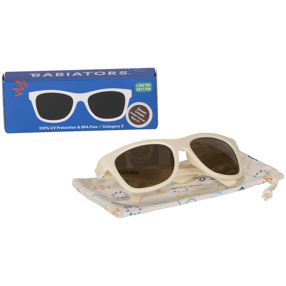Non-Polarized Navigator Sunglasses | Sweet Cream - Babiators Canada