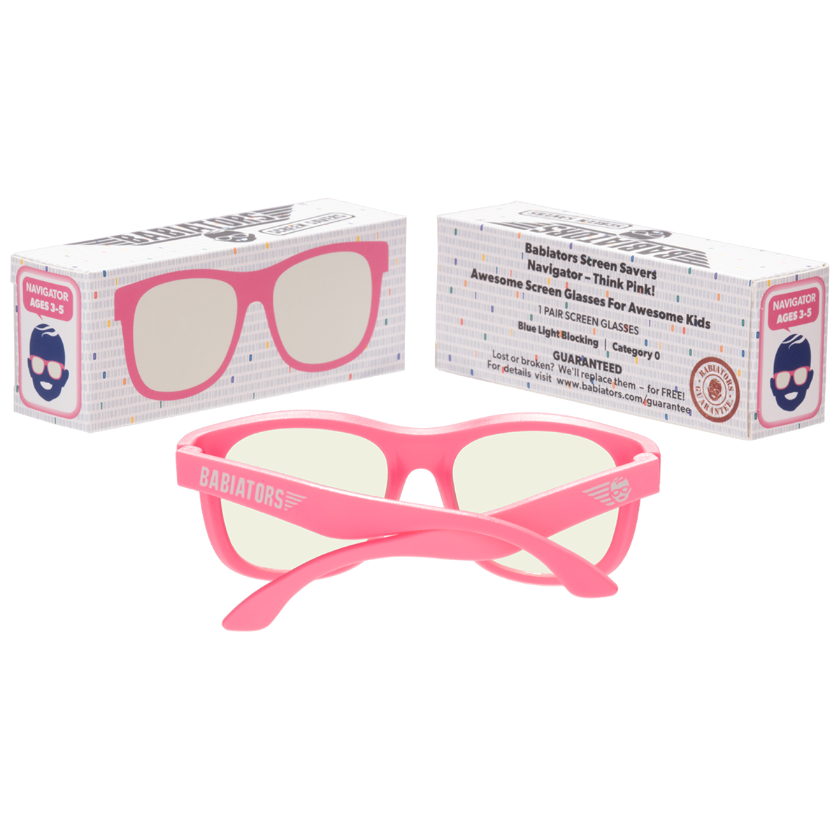 Navigator Blue Light Screen Saver Glasses | Think Pink - Babiators Canada