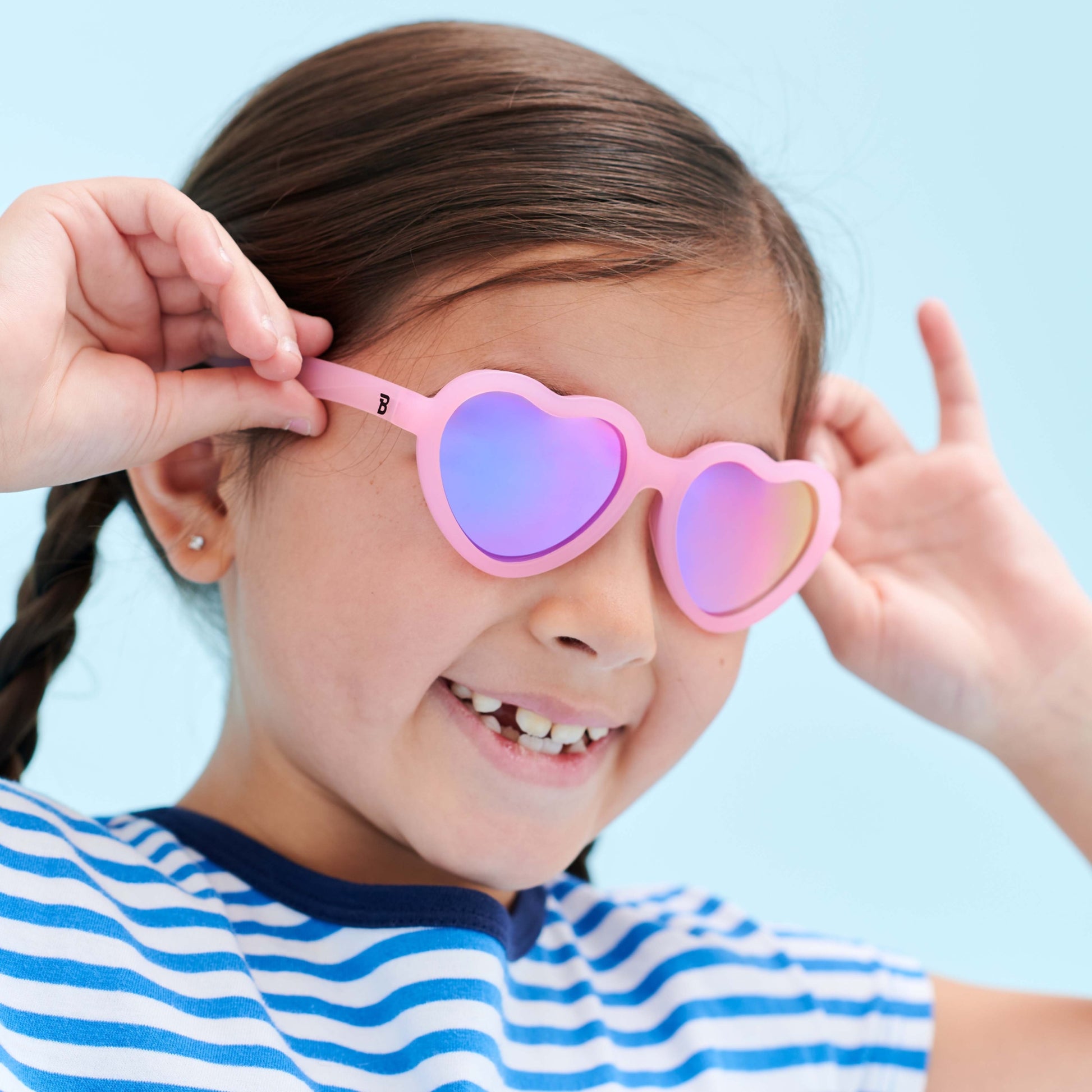 Polarized Heart Sunglasses | Frosted Pink - Babiators Canada