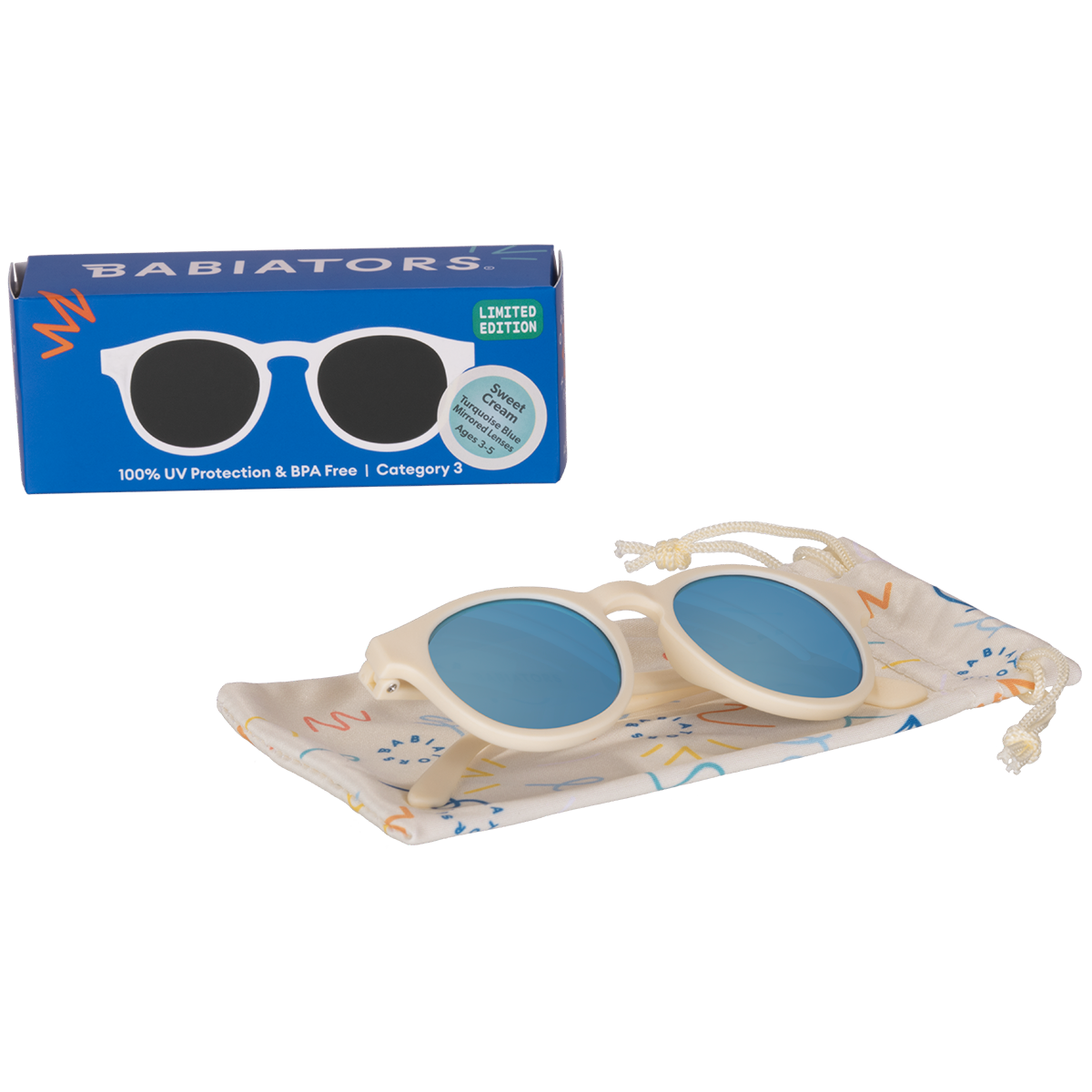 Limited Edition | Non-Polarized Keyhole Sunglasses | Sweet Cream - Babiators Canada