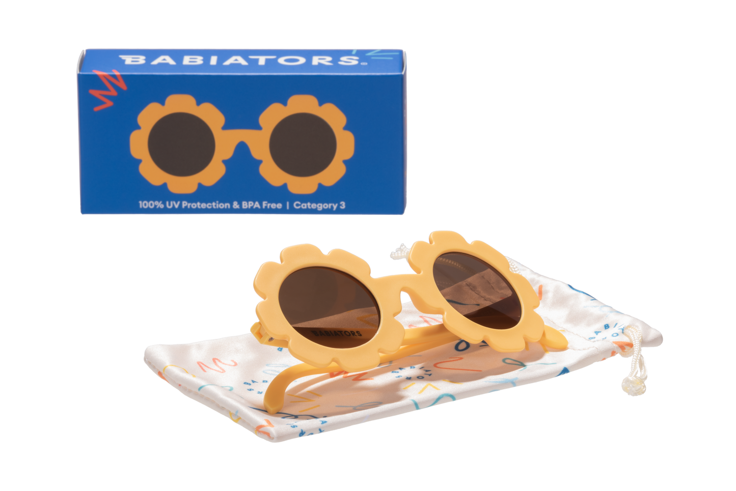 Non-polarized Flower Sunglasses | Mirrored " Sweet Sunflower"