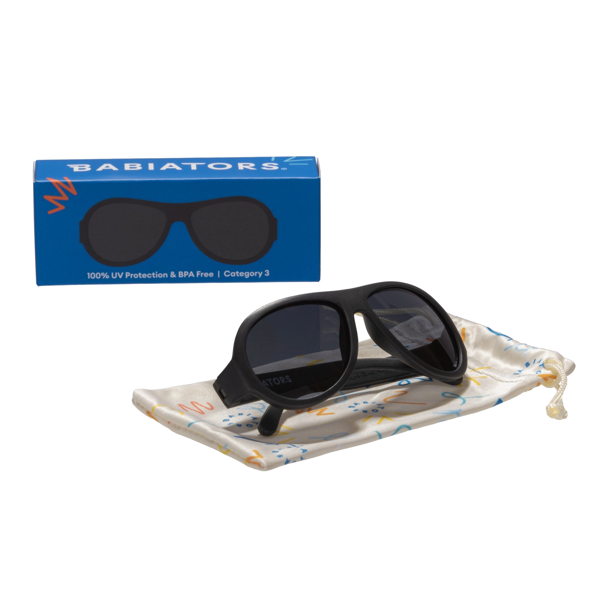 Kids' Sunglasses - Aviator - Black Ops Black - Babiators Canada