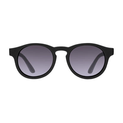 Polarized Keyhole Sunglasses | Jet Black Smoke Lenses