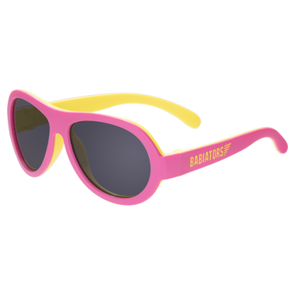 Two-toned Aviator/Non-polarized Sunglasses "Pink Lemonade"